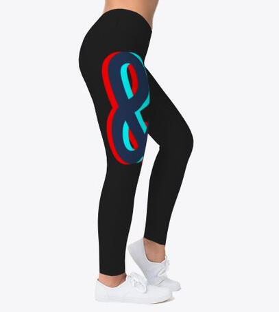 leggings with ampersand on 1 leg